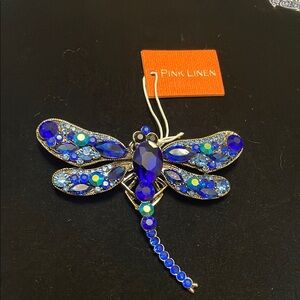 Blue Dragonfly Brooch